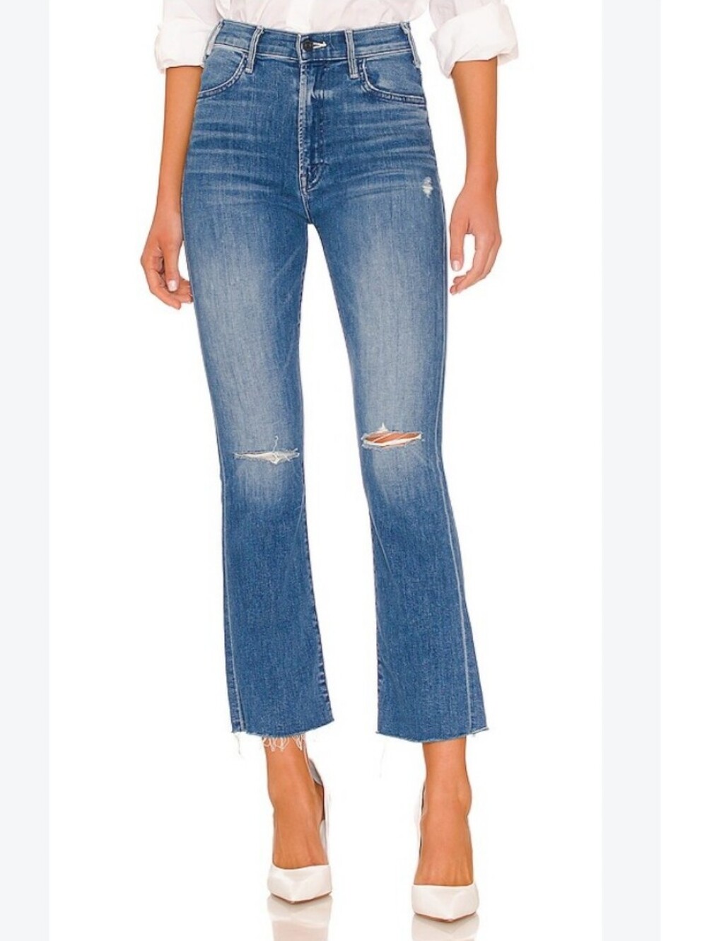 MOTHER The Hustler Ankle Fray Size 30